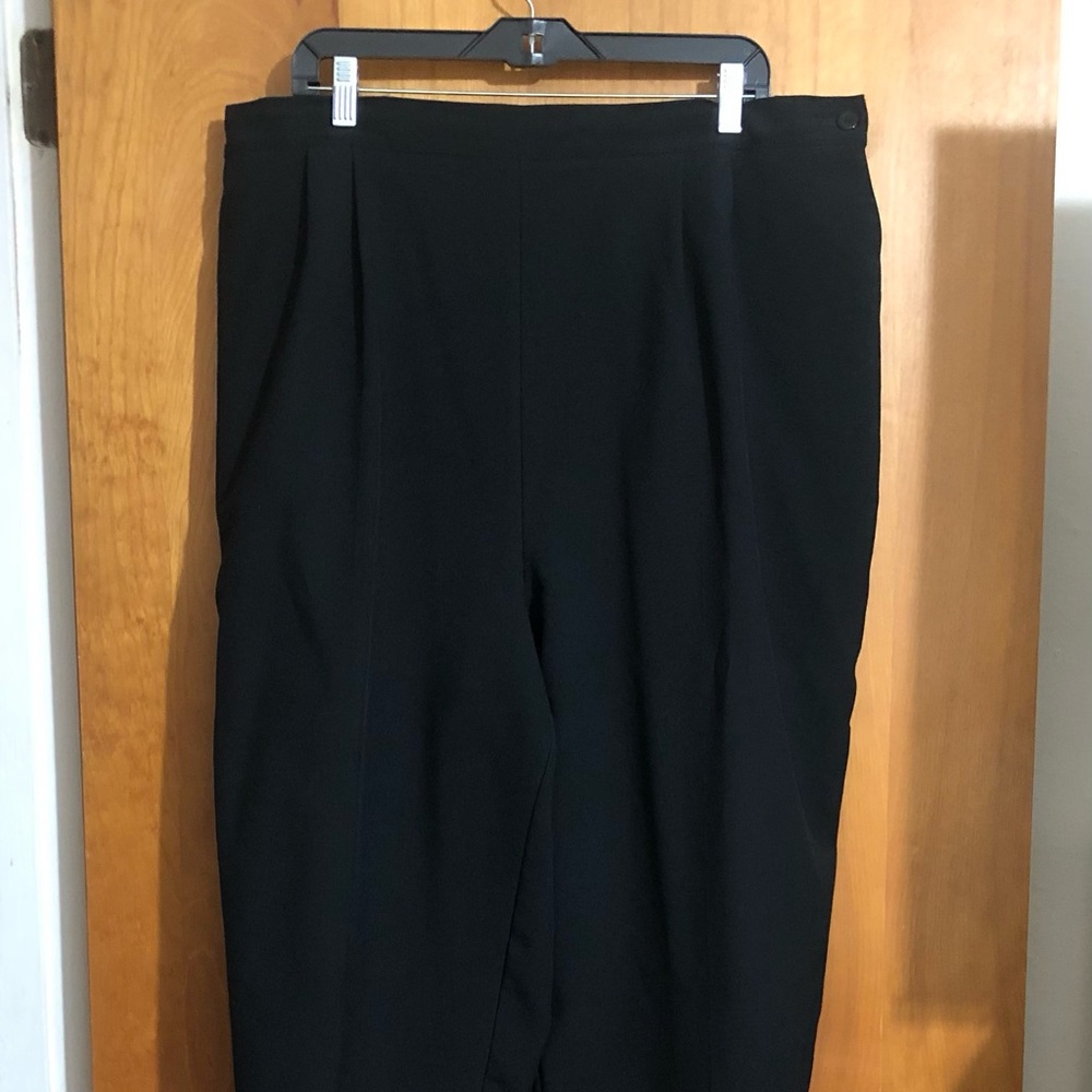 Kathie Lee Black Polyester elastic waist pants